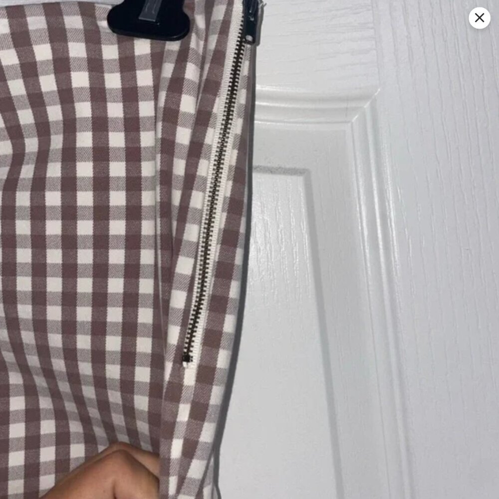 A New Day Brown Gingham Slim Fit Pants - Picture 4 of 5